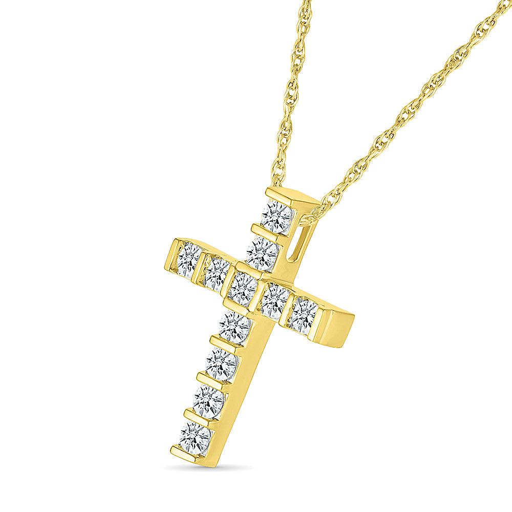 Bejeweled Cross Diamond Pendant