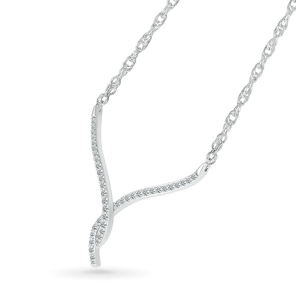 Versatile single line diamond necklace