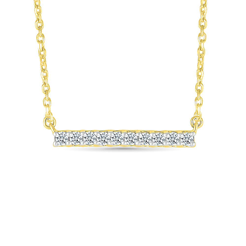 Studded Bar Diamond Necklace