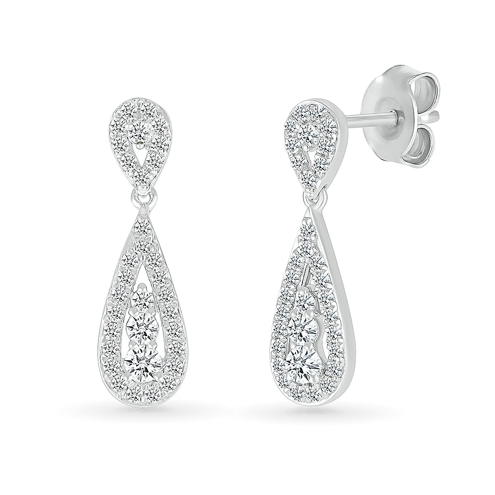 Elena Oscillate Diamond Drop Earrings