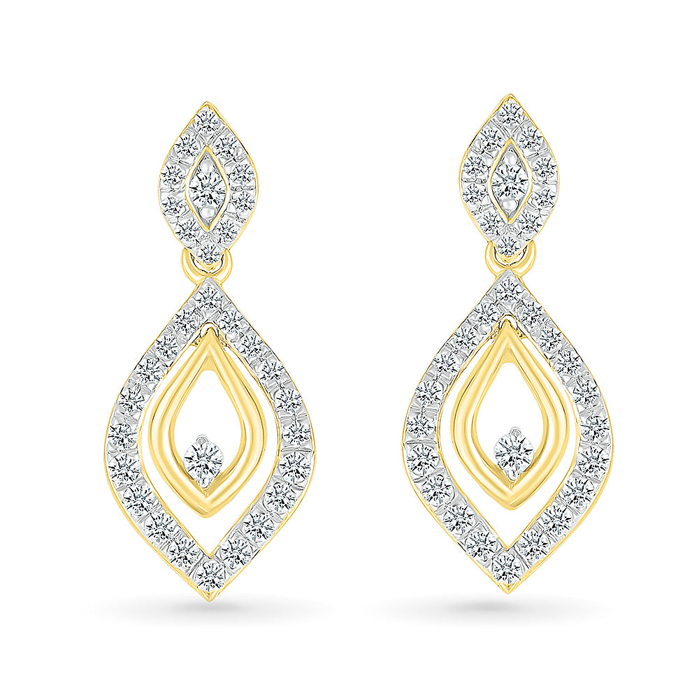 Diamond Shimmer Drop Earrings