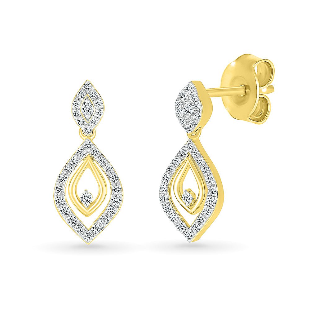 Diamond Shimmer Drop Earrings