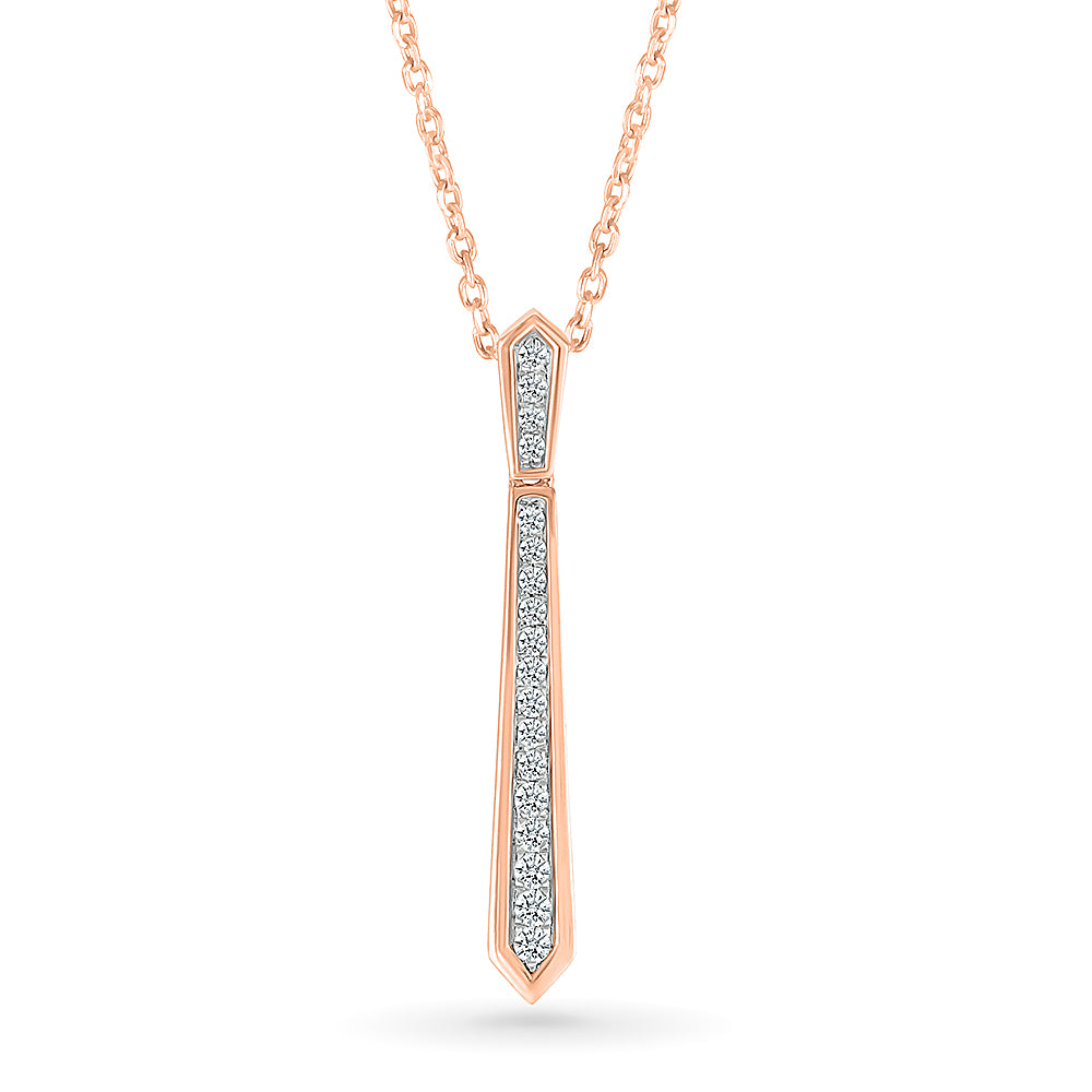 Linear Elegance Diamond Pendant