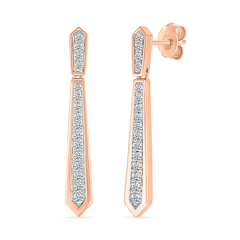 Diamond Tie Hanging Earrings