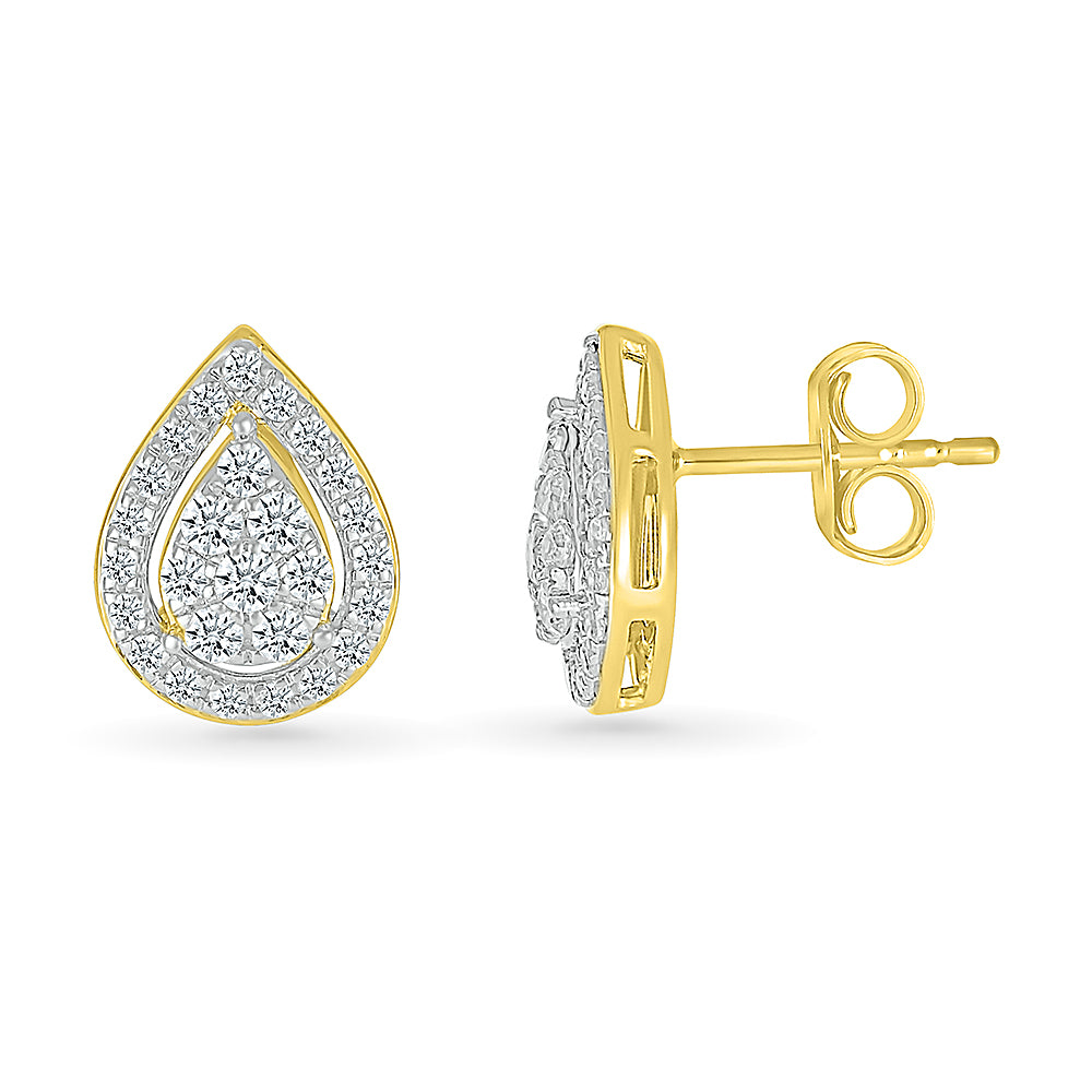 Beautiful Pear Shaped Diamond Earrings