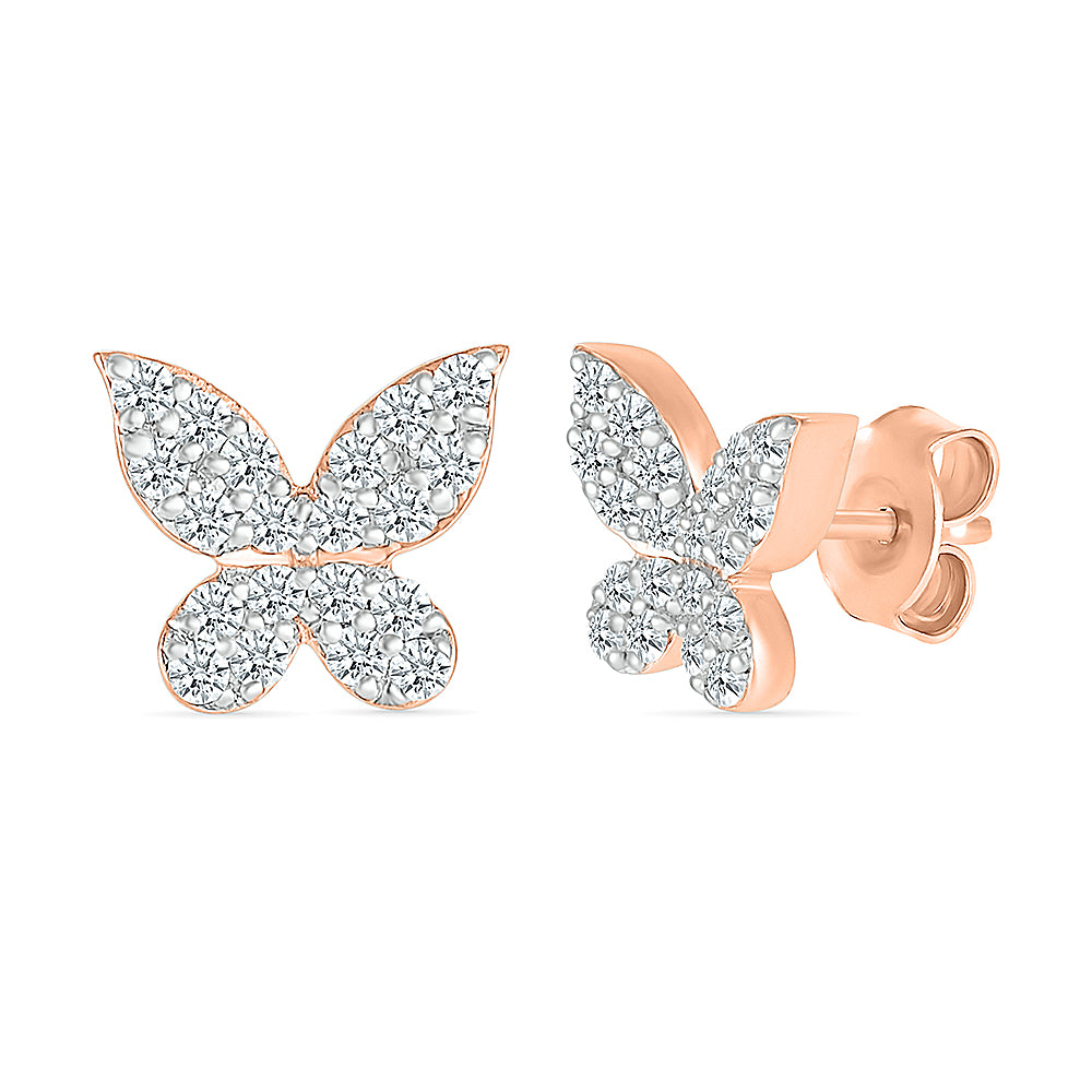 Winsome Butterfly diamond Stud Earrings