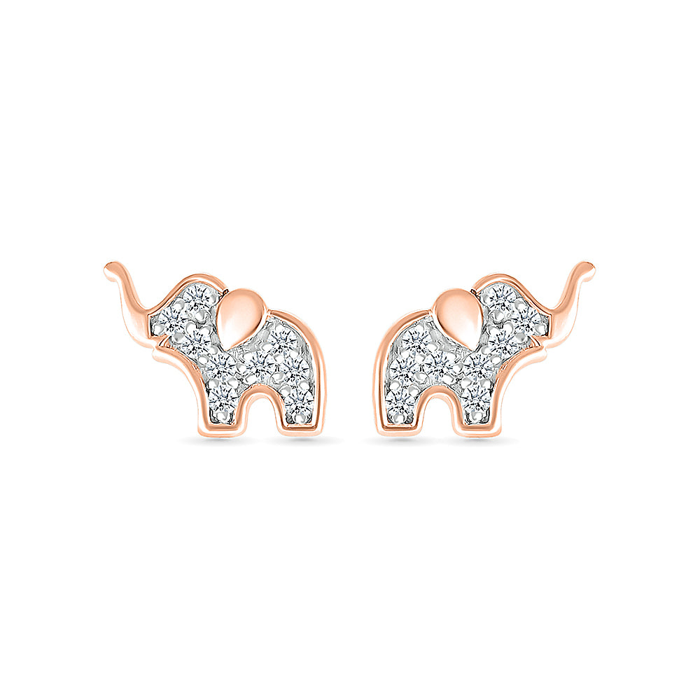 Baby Elephant Diamond Earrings