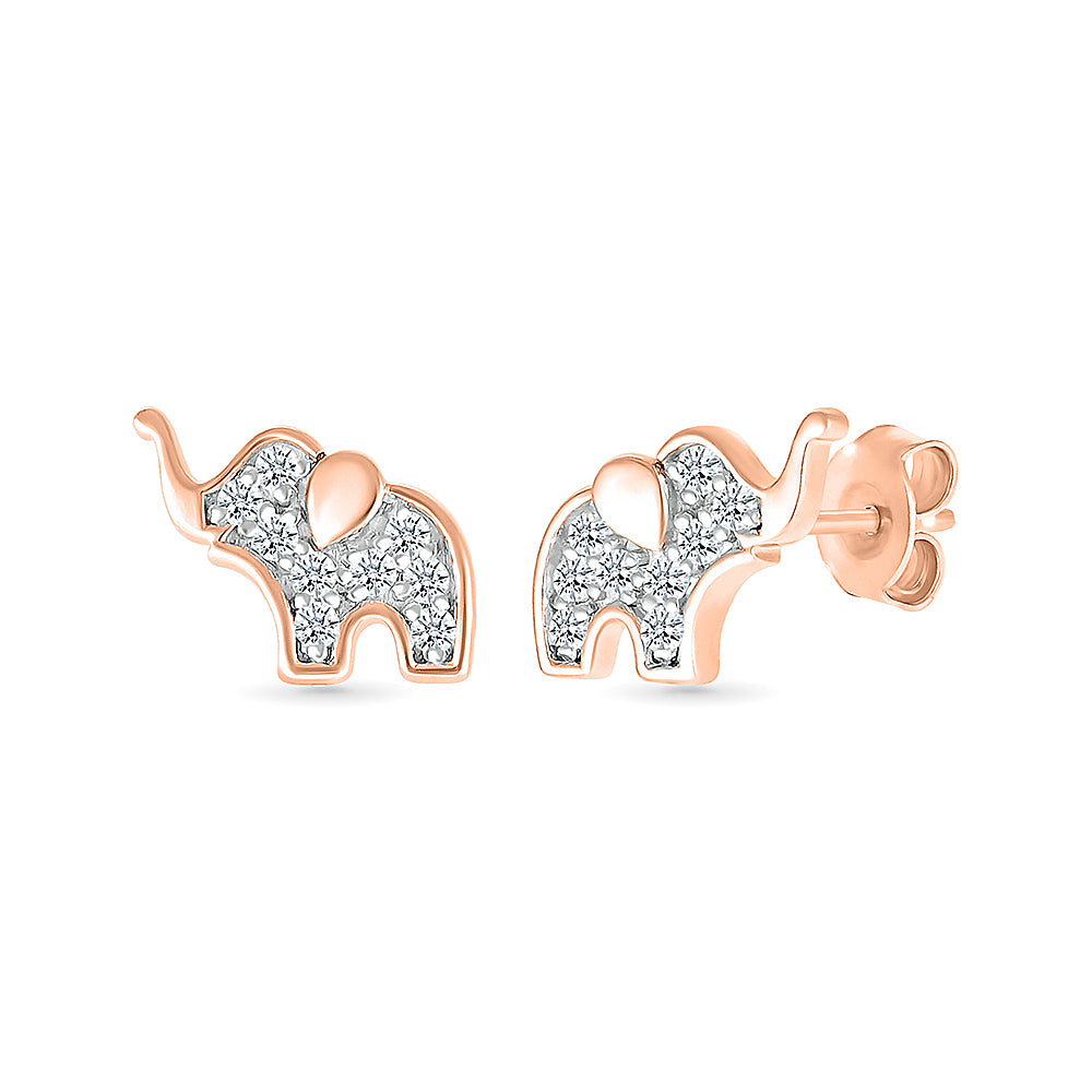 Baby Elephant Diamond Earrings