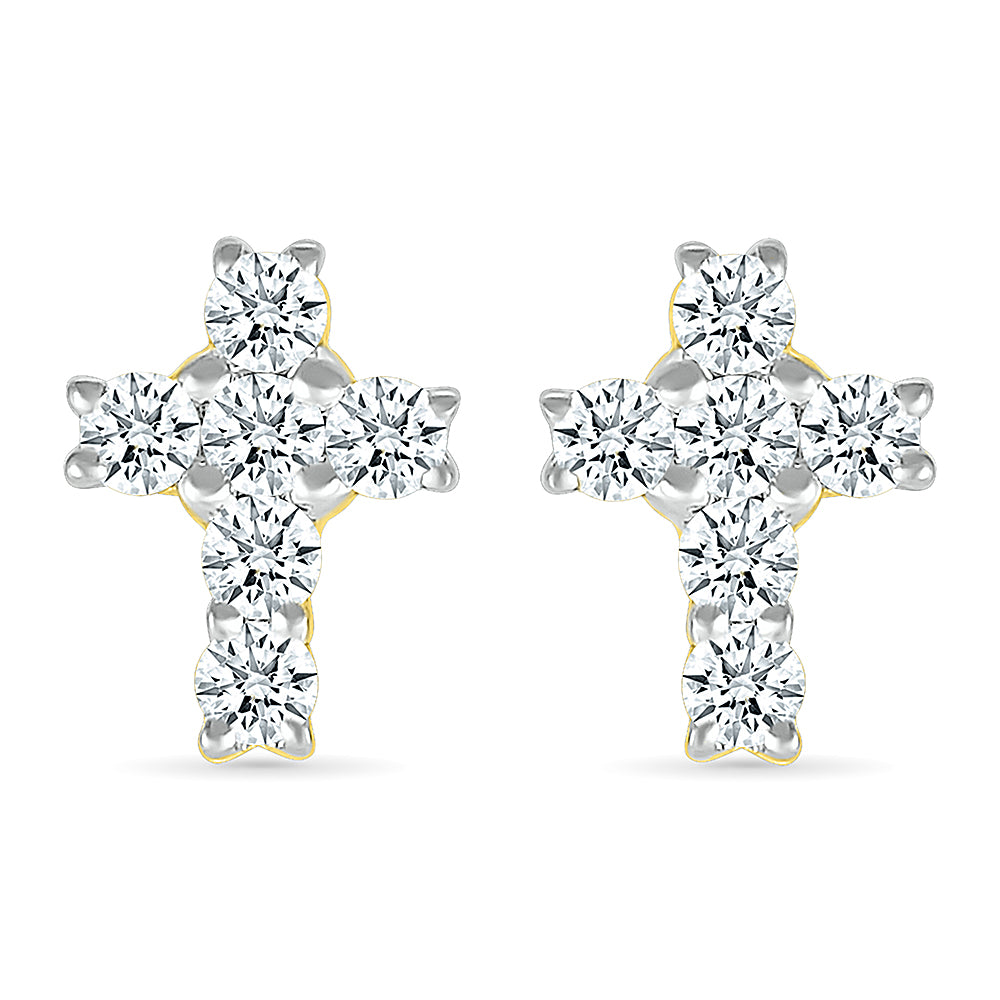 Diamond Cross of Grace Earrings