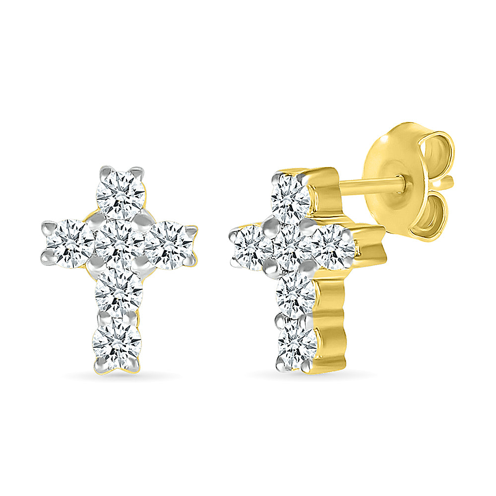 Diamond Cross of Grace Earrings