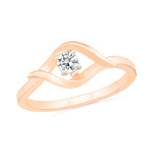 Single Wavy Diamond Ring