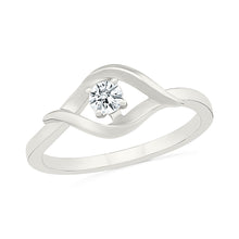 Single Wavy Diamond Ring