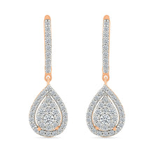Pear Diamond Drop Earrings