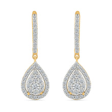 Pear Diamond Drop Earrings