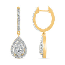 Pear Diamond Drop Earrings