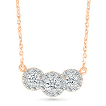 Shimmering Diamond Trio Necklace