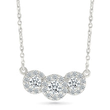 Shimmering Diamond Trio Necklace