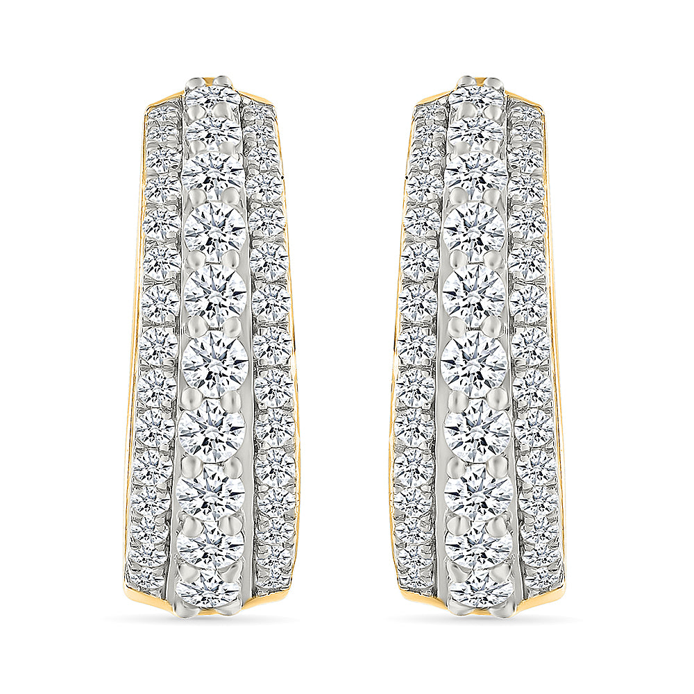 Cosmos Diamond Hoop Earrings