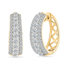 Cosmos Diamond Hoop Earrings