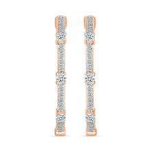 Dangling Diamond Bars Earrings