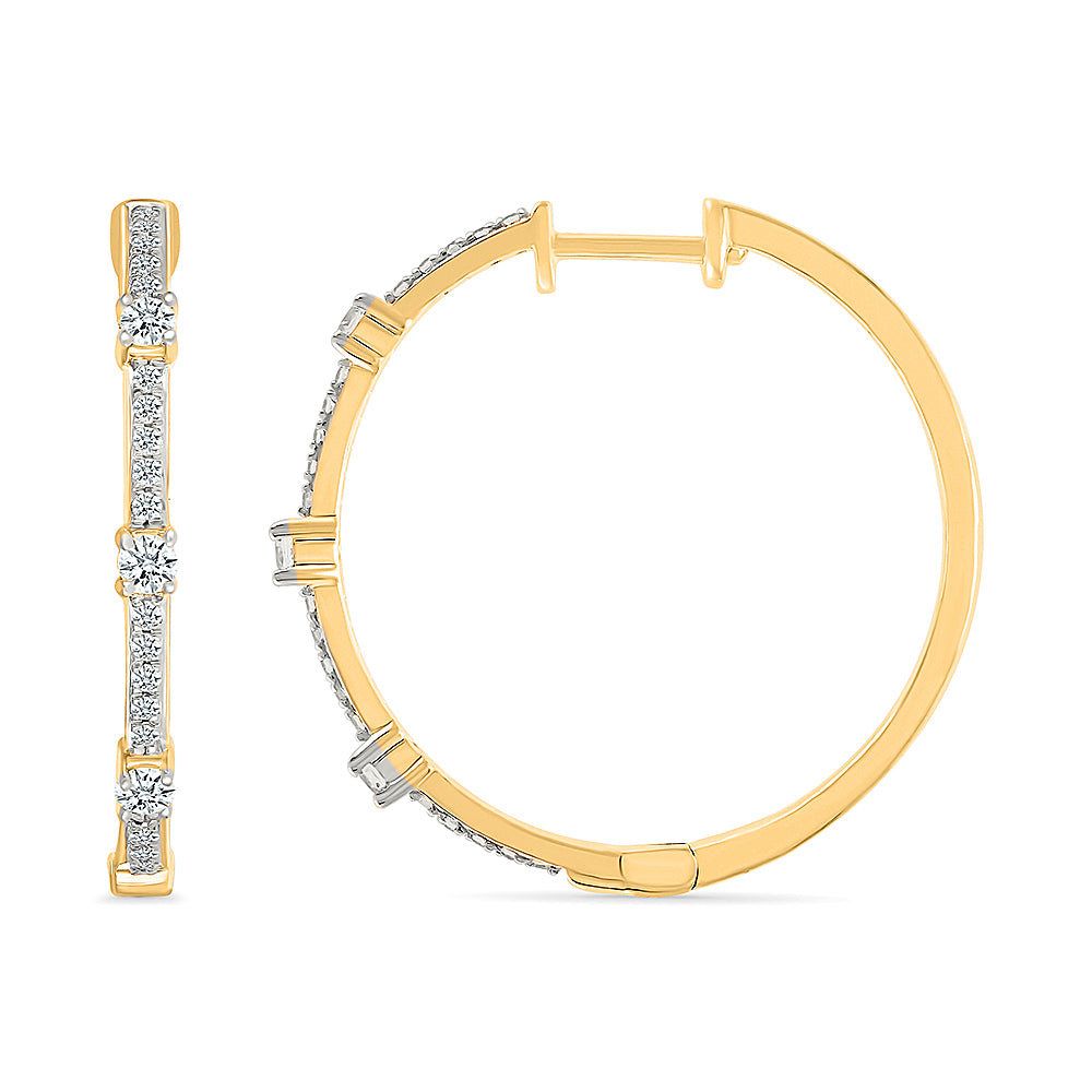 Dangling Diamond Bars Earrings