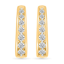 Ellipse Gold & Diamond Earrings