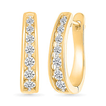 Ellipse Gold & Diamond Earrings