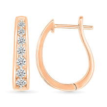 Ellipse Gold & Diamond Earrings