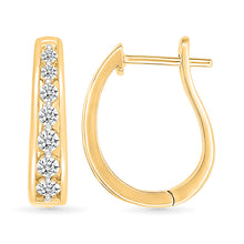 Ellipse Gold & Diamond Earrings