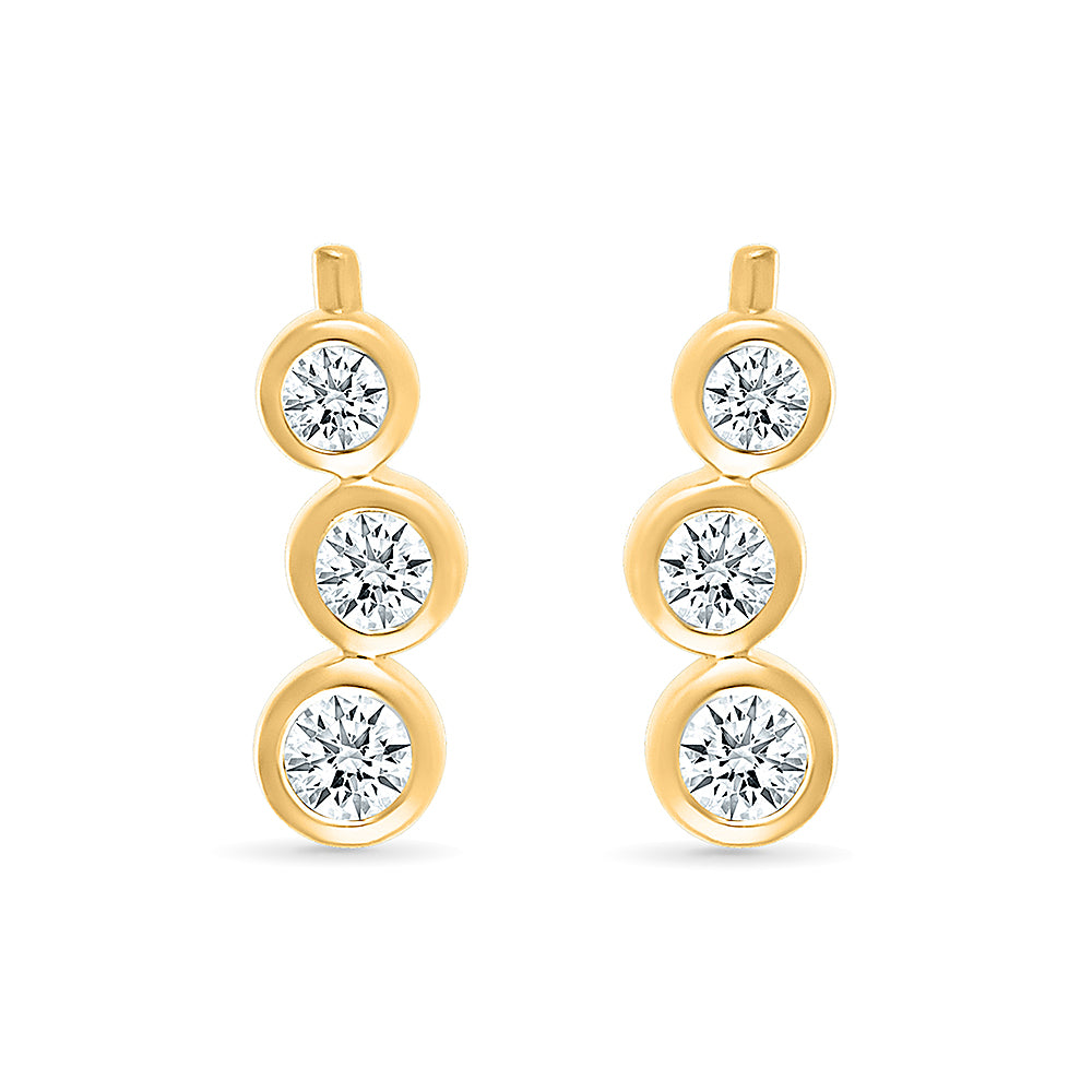 Petite Gold Drop Earrings