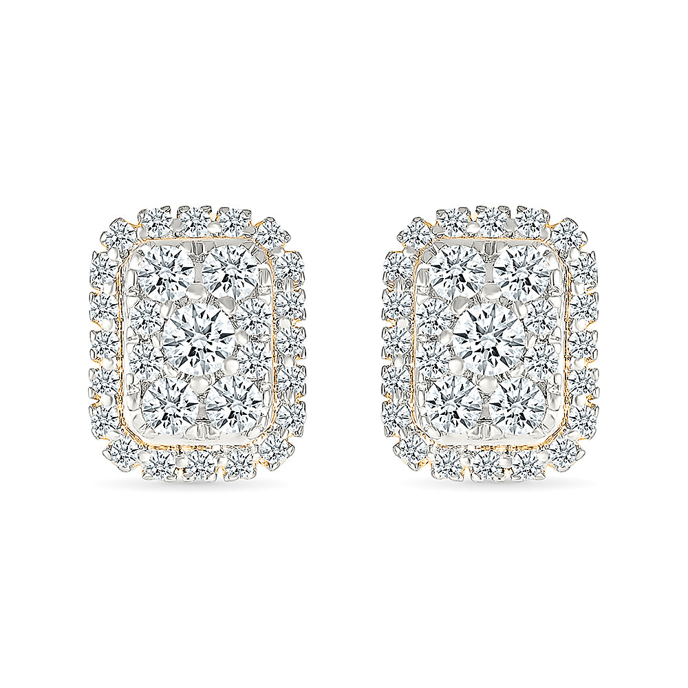 Gleaming Quad Stud Earrings