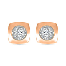 Shimmering Square Studs Earrings
