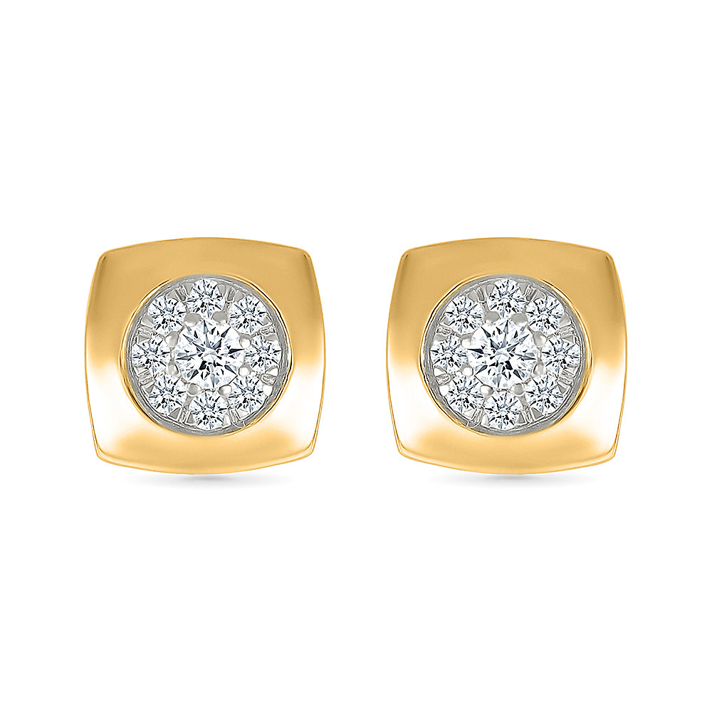 Shimmering Square Studs Earrings