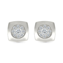 Shimmering Square Studs Earrings