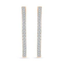 Classic Sparkling Diamond Hoops Earrings