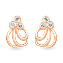 Trefoil Sparkle Gold & Diamond Earrings