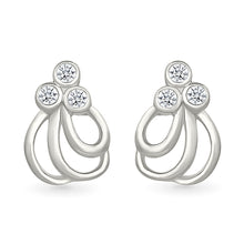 Trefoil Sparkle Gold & Diamond Earrings
