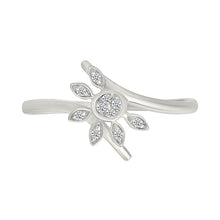 Gilded Sunburst Diamond Ring