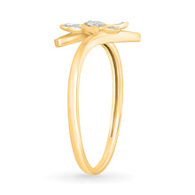 Gilded Sunburst Diamond Ring