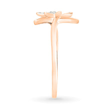 Gilded Sunburst Diamond Ring