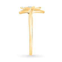 Gilded Sunburst Diamond Ring