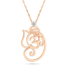 Spiritual Om Ganesha Gold & Diamond Pendant