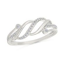 Interwoven Cursive Gold & Diamond Ring
