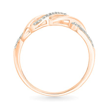 Interwoven Cursive Gold & Diamond Ring