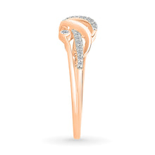 Interwoven Cursive Gold & Diamond Ring