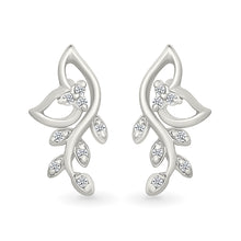Starlight Leaf Diamond Earrings