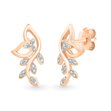 Starlight Leaf Diamond Earrings