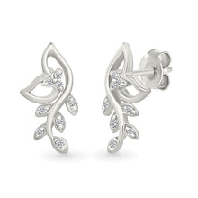 Starlight Leaf Diamond Earrings