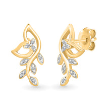 Starlight Leaf Diamond Earrings