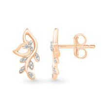 Starlight Leaf Diamond Earrings